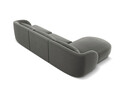 Coltar stanga 4 locuri, Tulum, Cosmopolitan Design, 255x156x70 cm, catifea, gri deschis