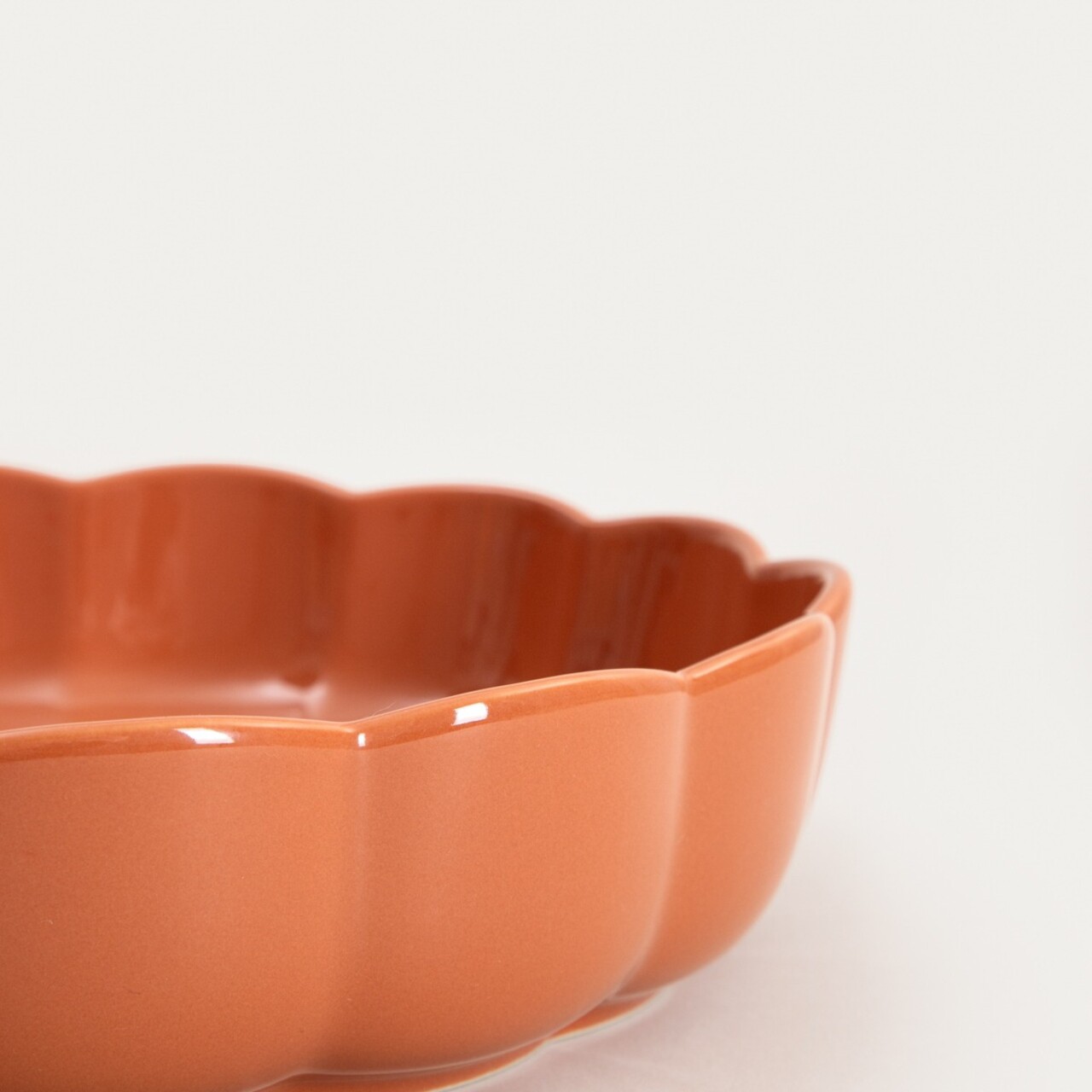 Vas de copt Brisa, Homla, 27x6.5 cm, ceramica, portocaliu - imagine 4