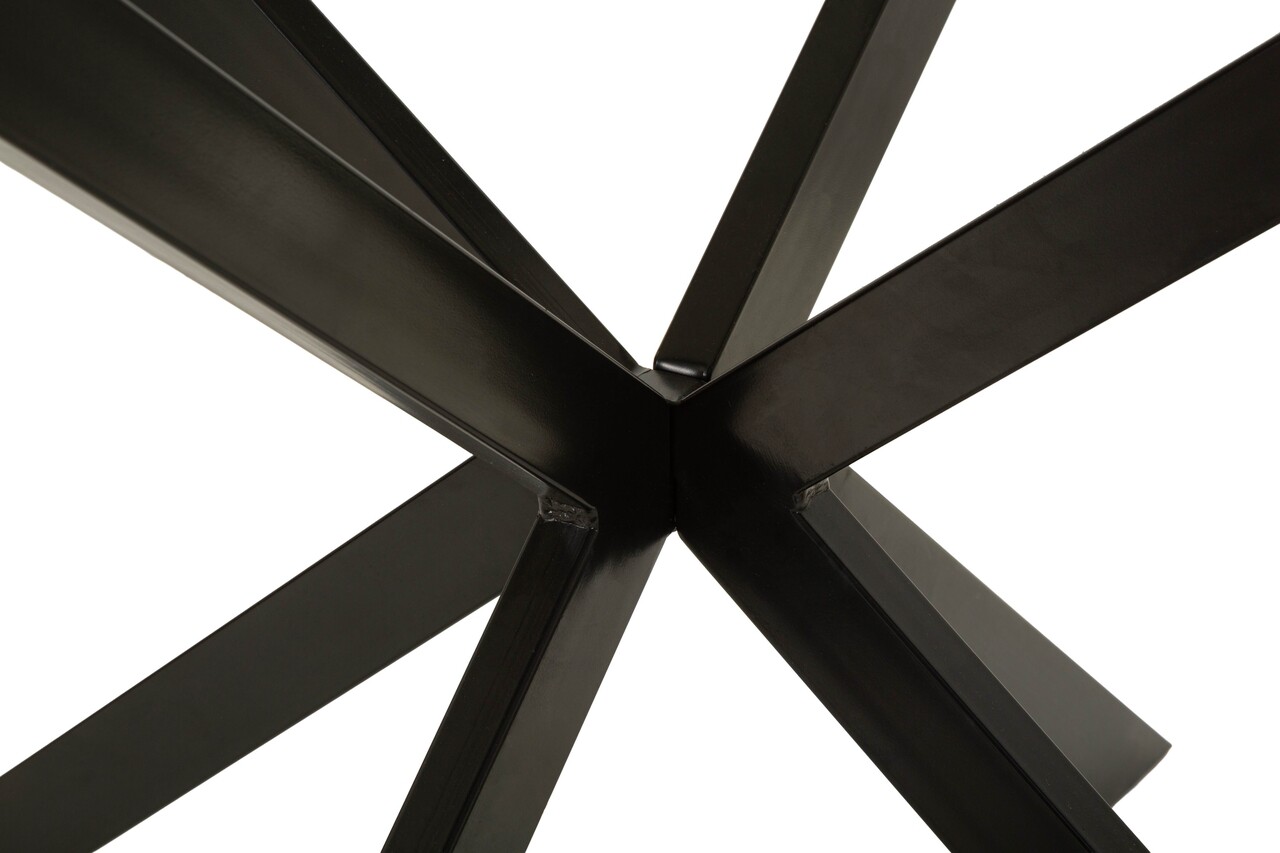 Masa extensibila dining, Mauro Ferretti, Martin, 100-140x75 cm, metal/ceramica, negru/alb - imagine 9