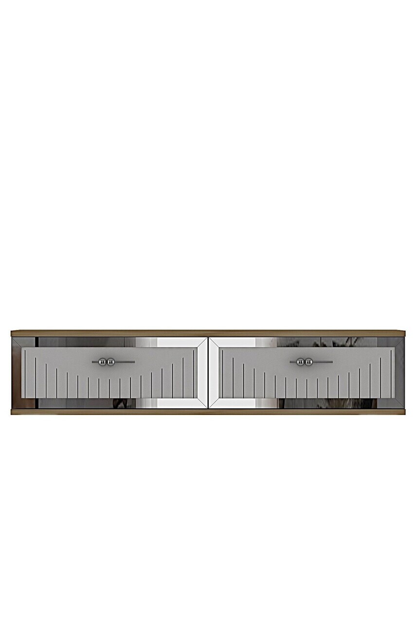 Dulap, Hanah Home, Tuna 120, 120x25.5x29.6 cm, Stejar Safir / Alb / Argintiu — imaginea 4
