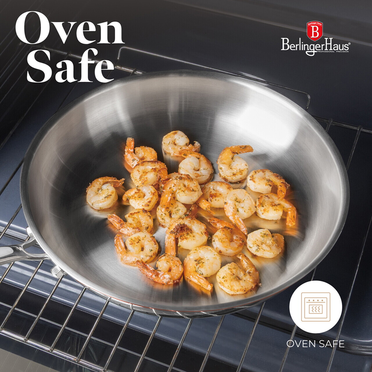 Tigaie Berlinger Haus, Copper Touch, 28 cm, inox, argintiu - imagine 8