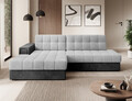 Coltar extensibil stanga 3 locuri ELTAP, LT-84MO-97MO, Blezalt, 240x150x82 cm, lemn/poliester, gri deschis/gri inchis