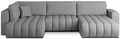 Coltar extensibil dreapta 6 locuri ELTAP, RT-04FL, Bonito, 350x175x92 cm, lemn/poliester, gri deschis