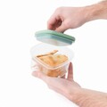Set 5 caserole cu capac etans BergHOFF, Leo Line, 400 ml, 1 L, 1.6 L, plastic, verde