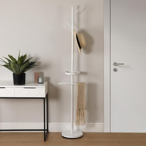 Cuier Noa, Versa, 40 x 30.5 x 180 cm, metal, alb