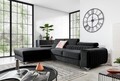 Coltar extensibil stanga 3 locuri ELTAP, LT-06VE, Grayson, 278x205x92 cm, lemn/poliester, gri inchis