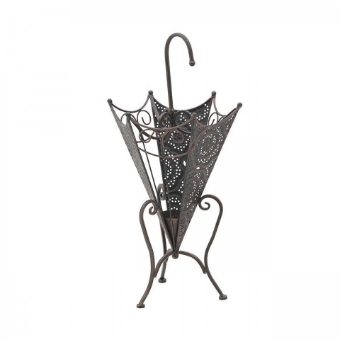 Suport pentru umbrele Antique Black, InArt, 68 x 28 x 28 cm, metal, negru