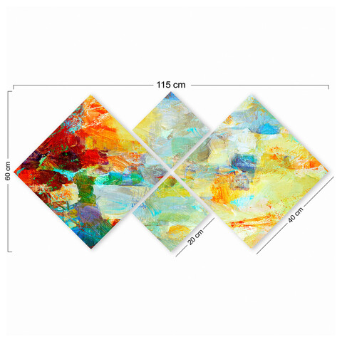 Set 4 tablouri decorative, 4MDF62621662015, MDF, Imprimat UV, Multicolor