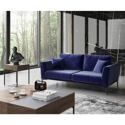 Canapea 2 locuri, ndesign, 291nds1116, lemn, albastru