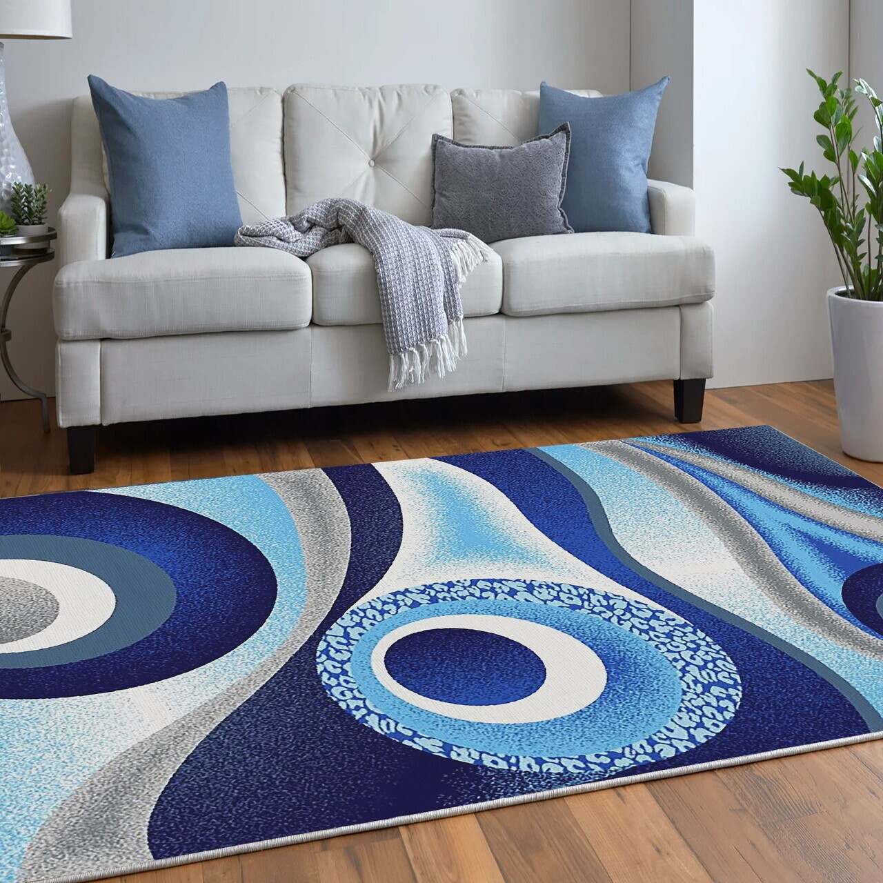 Covor, Woopamuk252, 100x300 cm, Albastru — imaginea 2