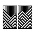 Decoratiune de perete, Vertical Limit, Dimensiune: 70 x 43 cm (2 bucăți), Negru