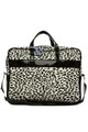 Geanta pentru laptop, Bagmori, 6506 - 83572 - Animal print, piele ecologica, alb/negru