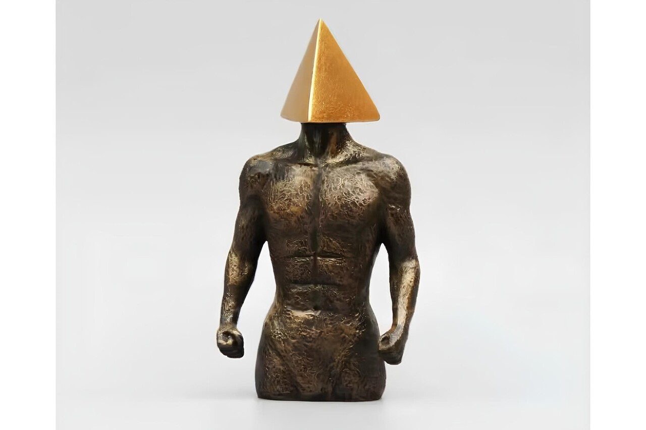 Decoratiune, CY0372, 22x15x7 cm, Poliester, Maro antichizat