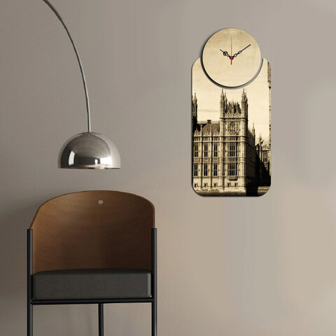 Set ceas si tablou decorativ, yms-35, mdf , dimensiune: 68 x 32 cm, multicolor