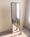 Oglinda decorativa, Siam, Tessa, 50x160x2.2 cm, MDF , Negru