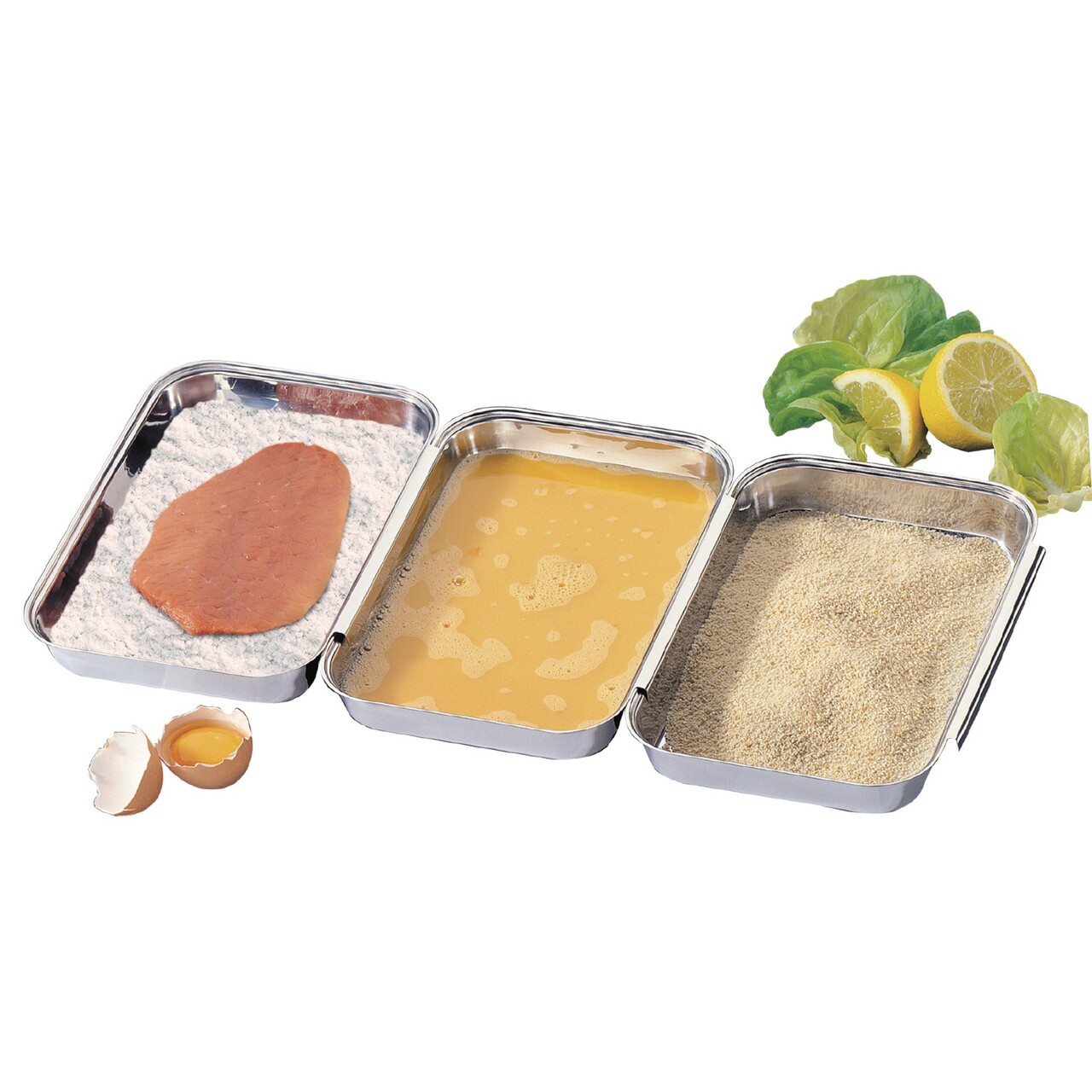 Set 3 tavi panare, inox, 15x22x3cm - Zokura - view 2