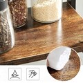 Raft de organizare blat bucatarie/birou, Songmics, 41x18x53 cm, MDF/rama din bambus, maro/negru