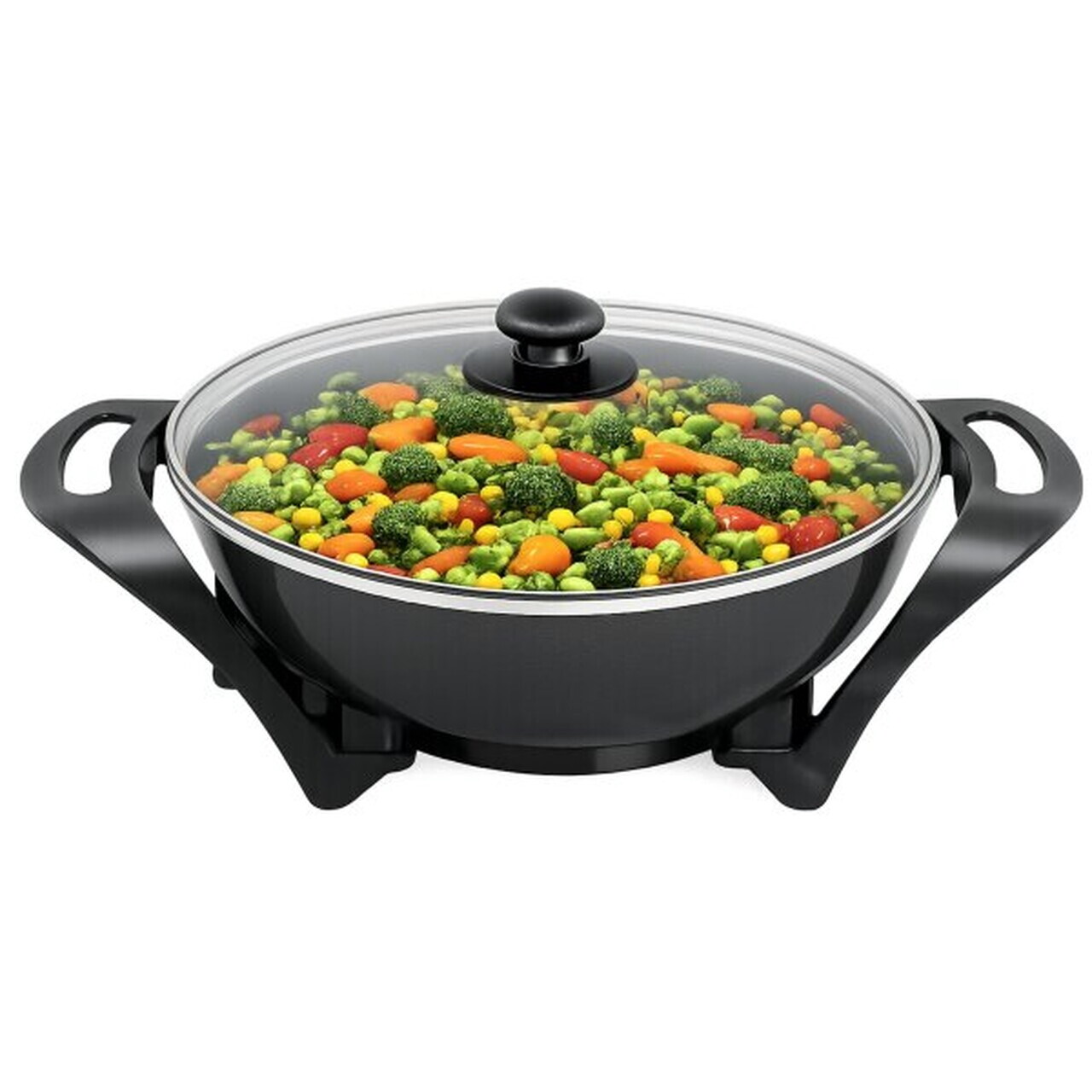 Tigaie electrica Wok, Beper, 1500W, 33 cm, ceramica, negru - view 2