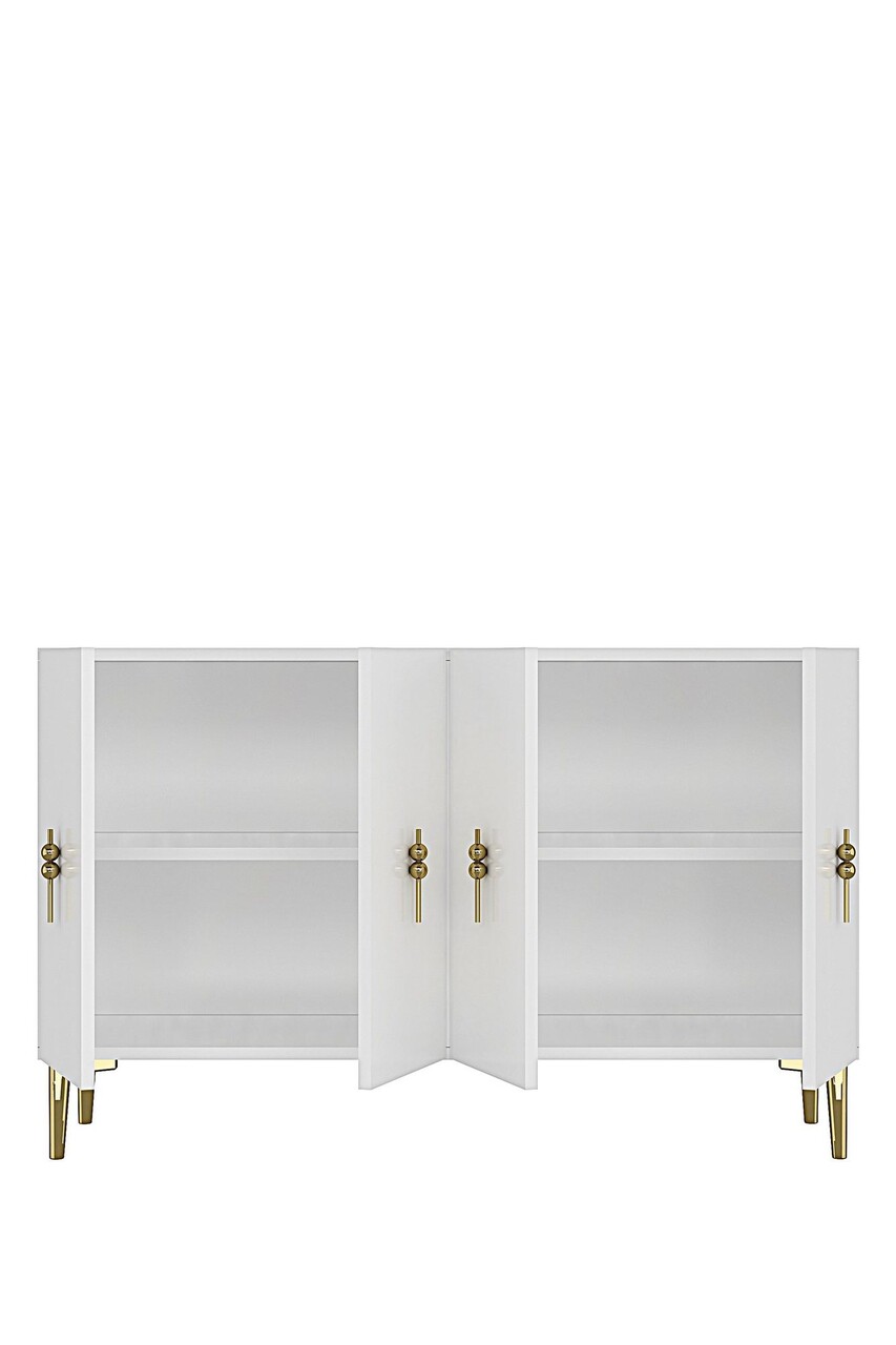 Consola, Hanah Home, Salkım 120, 120x79x32 cm, Alb/Auriu - view 6