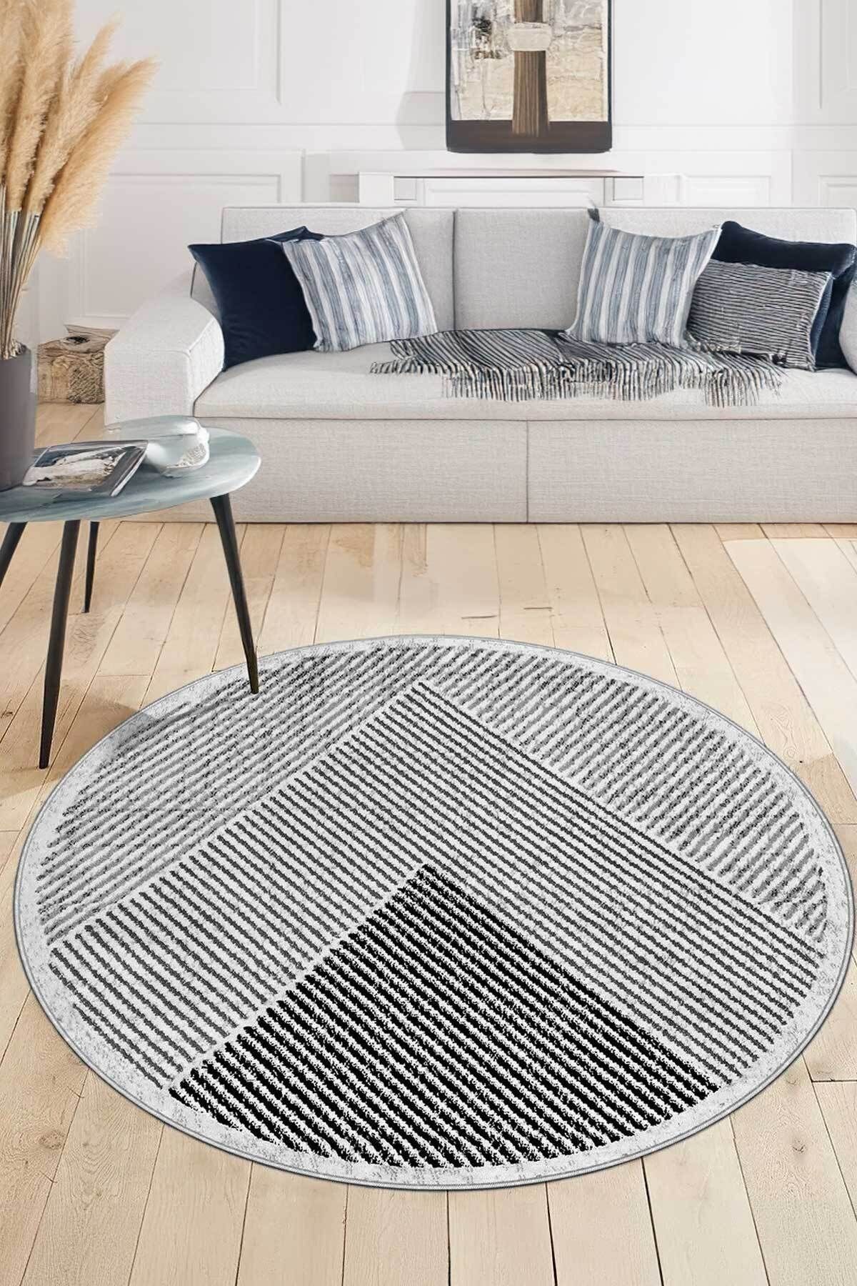 Covor, CLR-SLN-7247-HALI-380, 200x200 cm, Poliester, Antracit