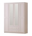 Dulap pentru haine, Rabi, Rb-186-02, 140x182x52 cm, Alb mat