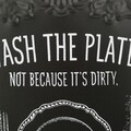 Placuta decorativa Wash the plate, Creaciones Meng, 28x46 cm, fier