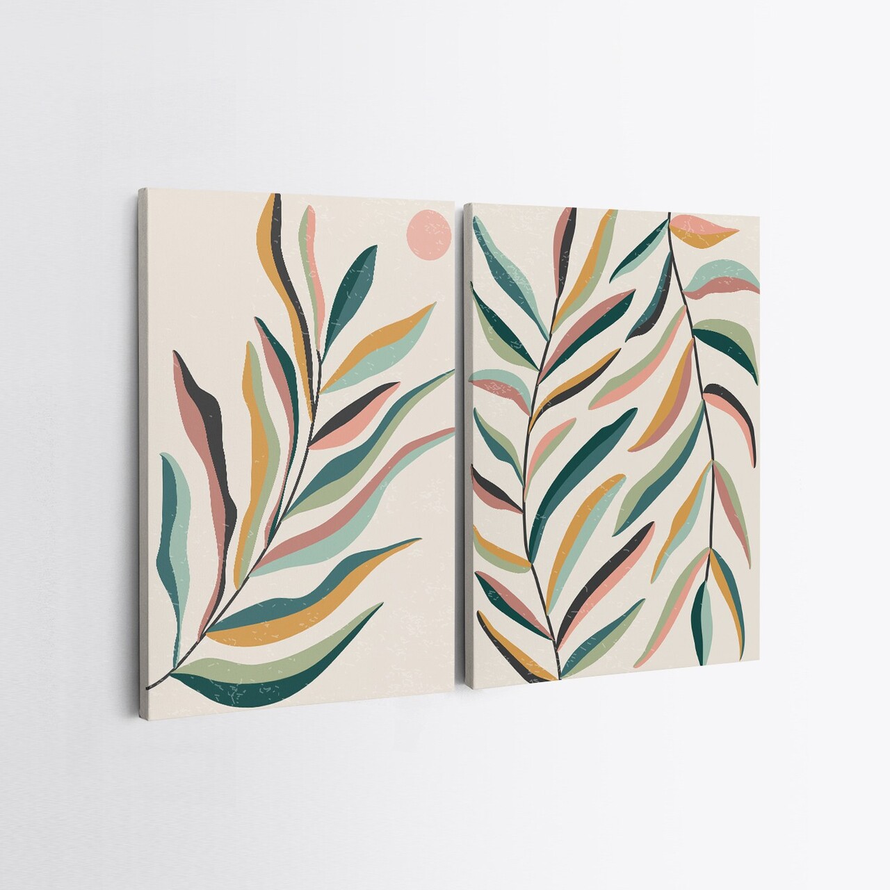 Set 2 tablouri decorative, 2KNV4326, Lemn, Multicolor - view 2