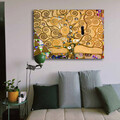 Tablou decorativ, 70100KLIMT003, Canvas, Lemn, Multicolor
