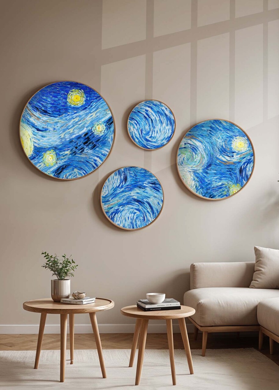 Set 4 tablouri decorative Huhu291 Dimensiune: 45 x 45 cm (1 bucată) Multicolor