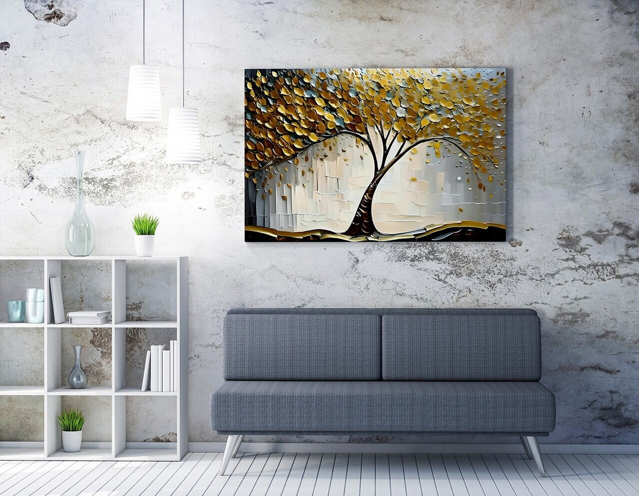 Tablou decorativ, WY344 (50 x 70), Amestec bumbac, Canvas imprimat, Multicolor — imaginea 2