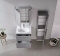 Dulap de baie cu chiuvetă, Hanah Home, Nuvola 65 v2, Gri