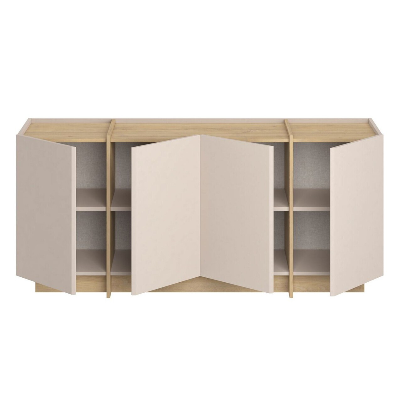Consola, Nordure, Dorma, 180x80x45 cm, PAL, Nurcă / Stejar Safir — imaginea 8
