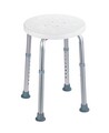 Scaunel pentru baie, Wenko, Bathroom Secura, 45.5 x 45.5 x 39.5-57.5 cm, aluminiu/plastic, alb gri