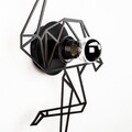 Lampa de perete, Shadow, 593 - A, E27, 100 W, metal/MDF, negru