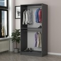Dulap pentru haine, Minerva, Kale Plus Membrane Anthracite, 90x210x52 cm, PAL, Antracit
