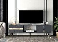 Comoda TV, Olivia, Vania, 150x29.6x50 cm, PAL , Antracit / Aur
