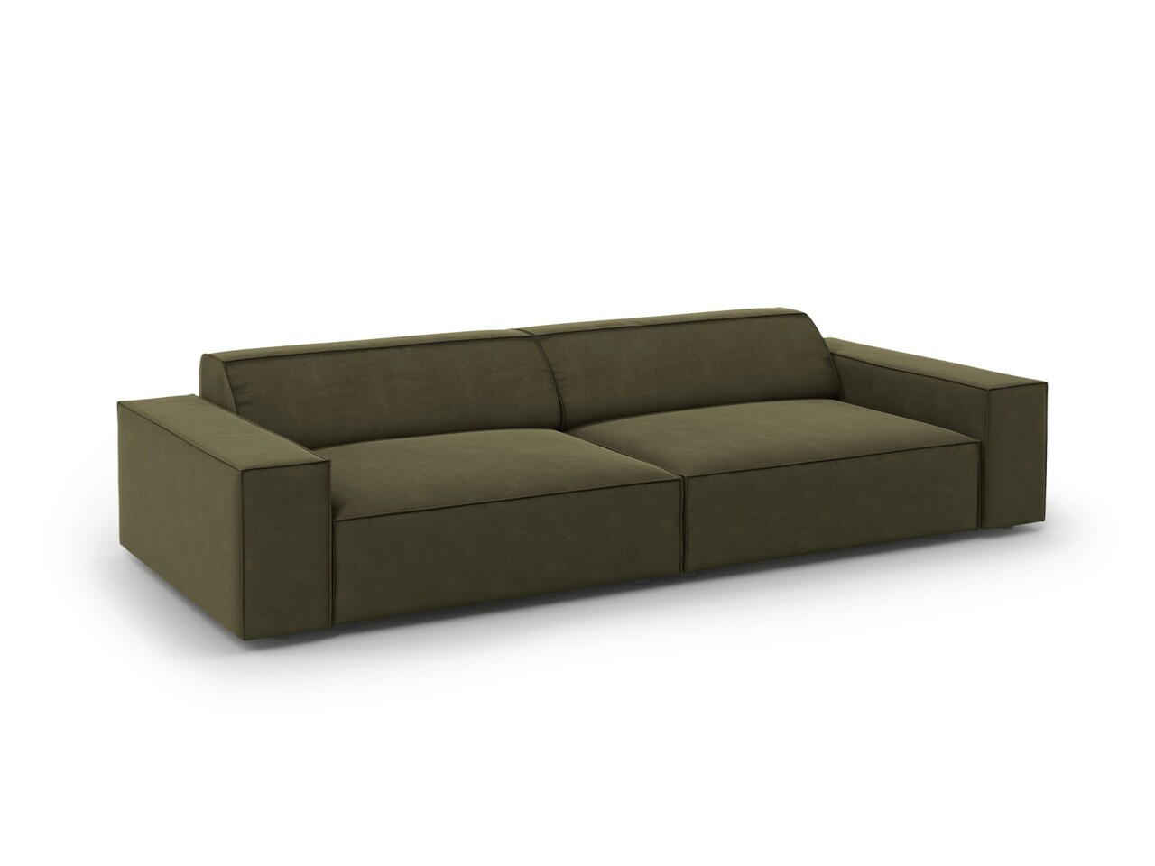 Canapea 4 locuri, Jodie, Micadoni Home, BL, 244x102x70 cm, catifea, verde - 1 | YEO