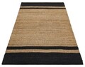 Covor, Ech 07 Natural Black, 200x300 cm, Iuta, Negru/Bej