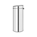 Cos de gunoi cu soft touch, Brabantia, Touch New, 30 L, 32x29.5x72 cm, otel, argintiu