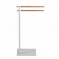 Suport prosoape Macao, Wenko,  43 x 24 x 79 cm, lemn/inox, alb/natur