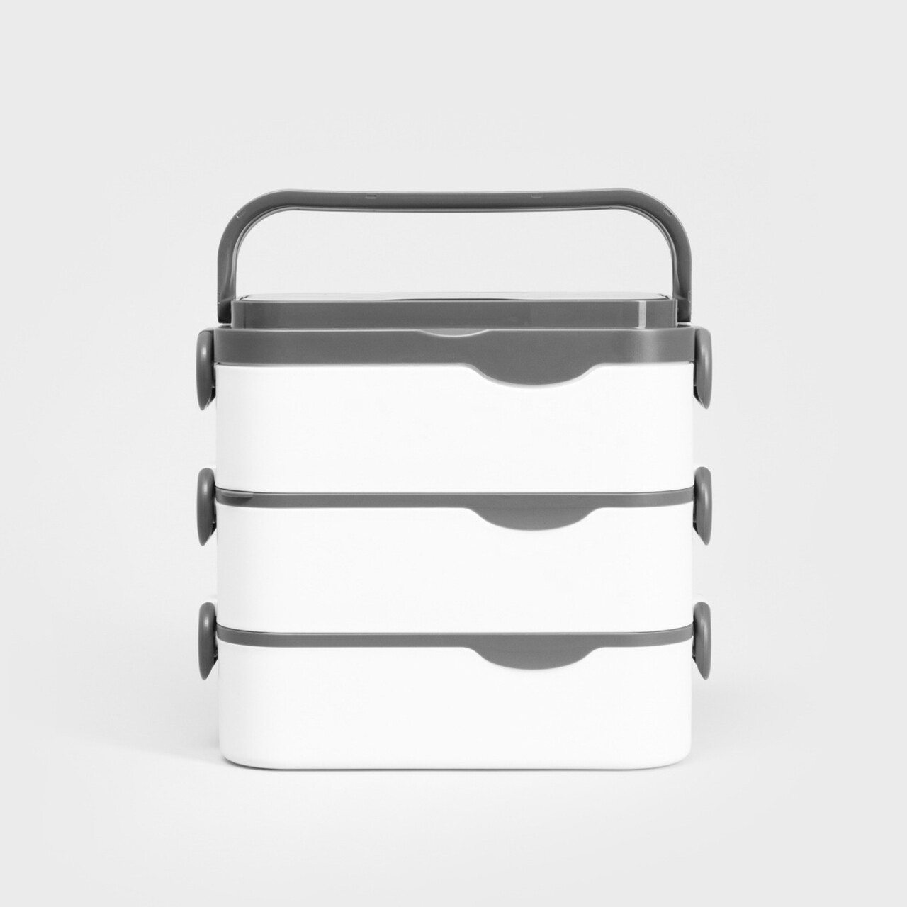 Cutie pentru pranz B2 Mesa, Homla, 2 L, plastic/inox/silicon, bej/gri - imagine 5