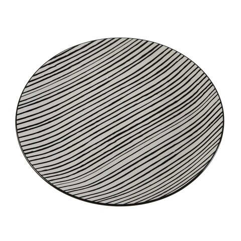 Farfurie intinsa Black Line, Versa, Ø 27 cm, portelan, negru