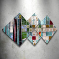Set 4 tablouri decorative, 4MDF189511544, MDF, Imprimat UV, Multicolor