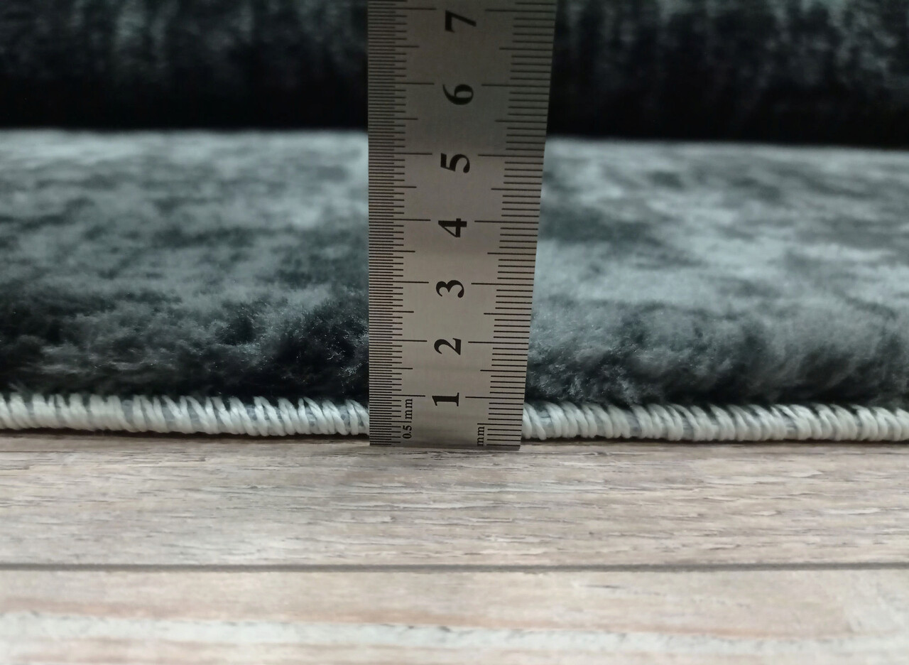 Covor, Soft Plush Pattern, 80x300 cm, Gri inchis