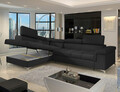 Coltar extensibil stanga 4 locuri ELTAP, ERI-42, Eridano, 275x202x88 cm, lemn/poliester, negru