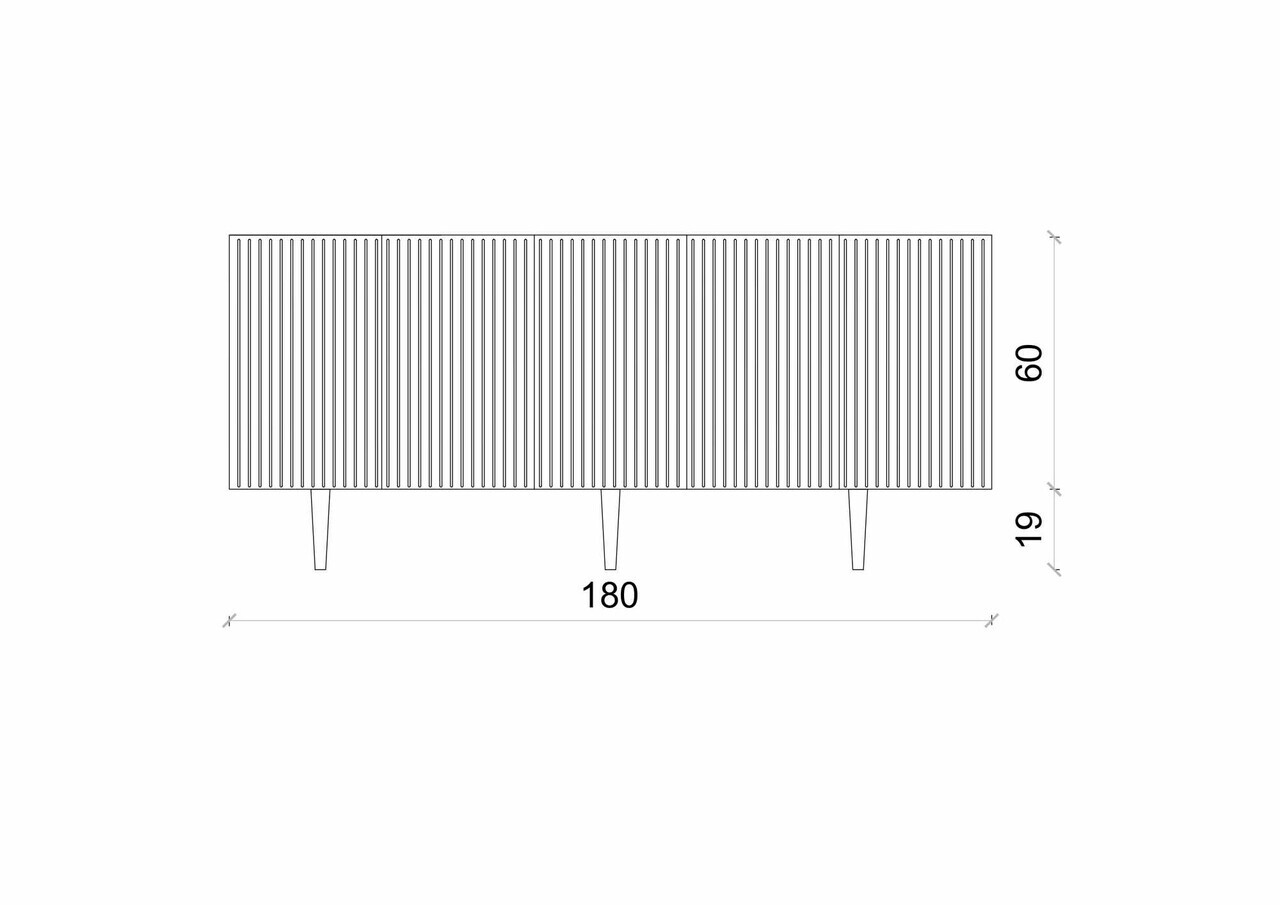 Consola, Hanah Home, Capella 180, 180x60x40 cm, MDF, Alb - view 6