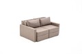 Canapea extensibilă cu 2 locuri, Balcab Home, 825BLC5415, Cadru: 100% LEMN DE BRAD, Maro