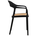 Scaun de gradina Ember, Pakoworld, 52.5x56.5x81 cm, polipropilena cu protectie UV, alb/negru