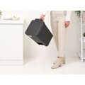 Cos de gunoi cu pedala, Brabantia, StepUp, 25 L, 35.2x28x40.9 cm, polipropilena, gri inchis