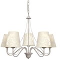 Lustra Malbo II, Helam, 65 x 50 cm, 5 x E27, 60W, alb/auriu/ecru